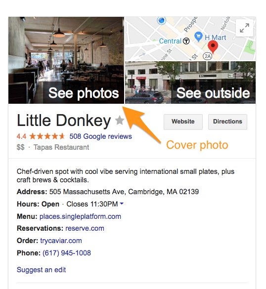 Google My Business Example Listing